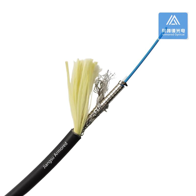 Duplex SM Spiral Armored Fiber Patch Cable 7.0mm Rodent Resistant CPRI Fiber Cable FTTA Fiber Cable